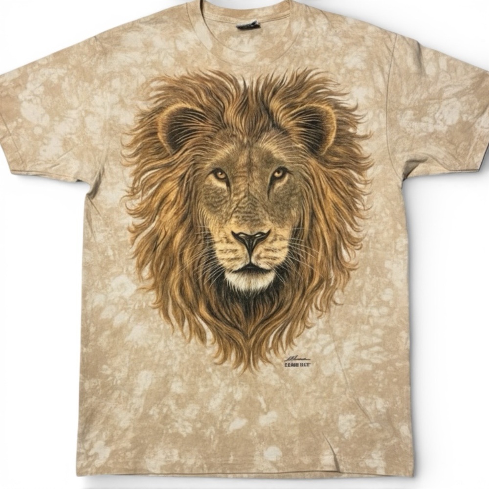 Vintage‎ 1994 Liquid Blue Lion Double Sided Single Stitch Graphic T Shirt XL